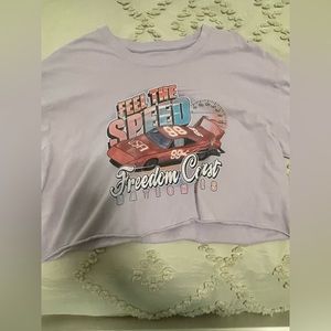 Hollister purple cropped t-Shirt